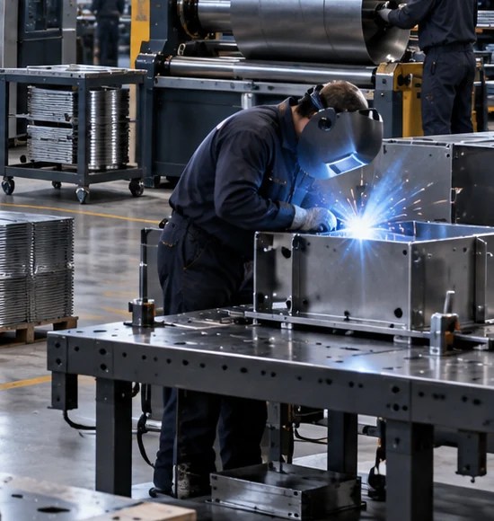 AI illustration of welding a metal component